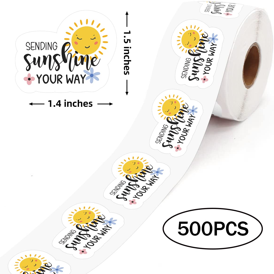 500 PCS Cute Thank You Stickers for Online Retailers - Waterproof Business Sticker Labels for Mail Envelopes, Packaging & Gifts | Perfect for Etsy, Shopify & Small Business Branding