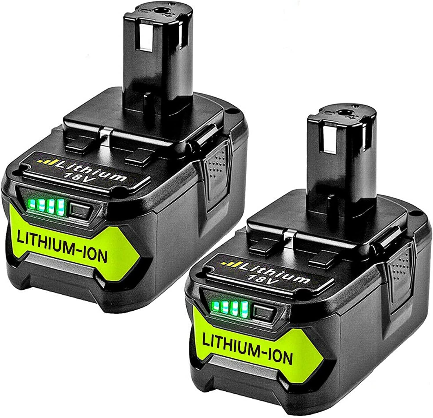 Upgraded 7.0Ah 2-Pack P108 18V Lithium-Ion Battery Replacement for Ryobi ONE+ 18V Cordless Tools (P102 P103 P104 P105 P107 P109 P122) - Fast Charging with LED Indicator - Perfect for Drills, Saws, and Outdoor Power Tools