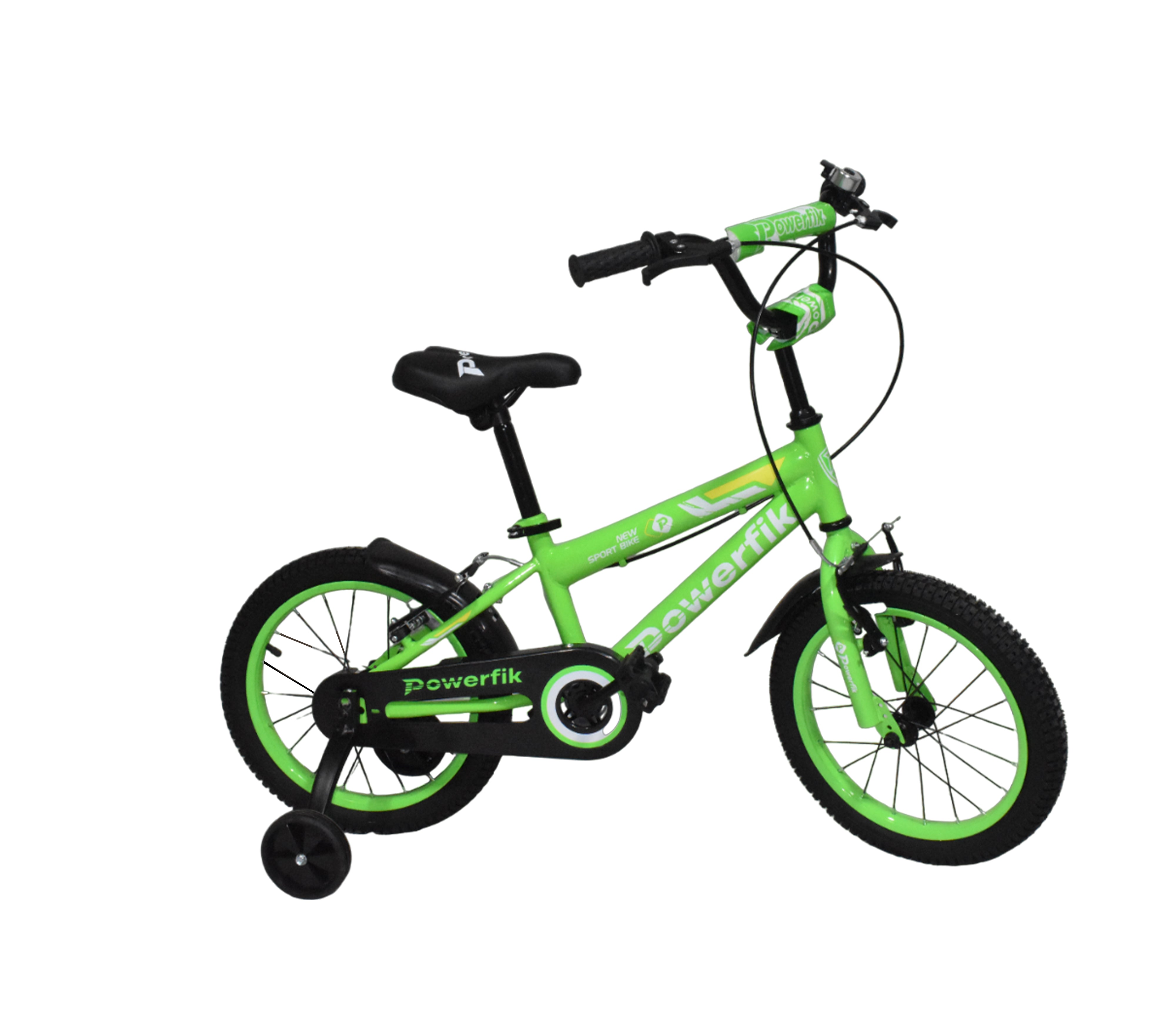 16 Inch Kids Bike KB003 Powerfik - Lightweight Aluminum Frame, Adjustable Seat & Training Wheels - Perfect for Boys & Girls Ages 3-6 (Backyard Riding, Neighborhood Cruising, Park Adventures)