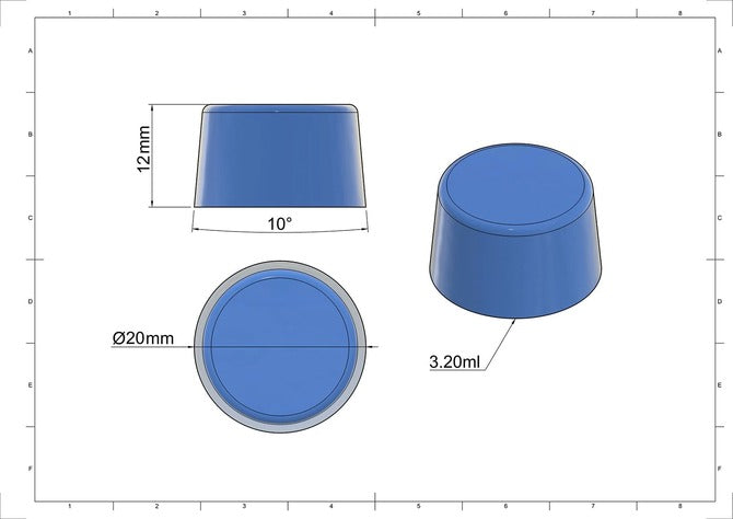176-Cavity 3.2mL Silicone Cylinder Molds for Baking, Candle Making, Soap Crafting & DIY Resin Art - Perfect for Cupcakes, Candles, Soaps & Small Crafts