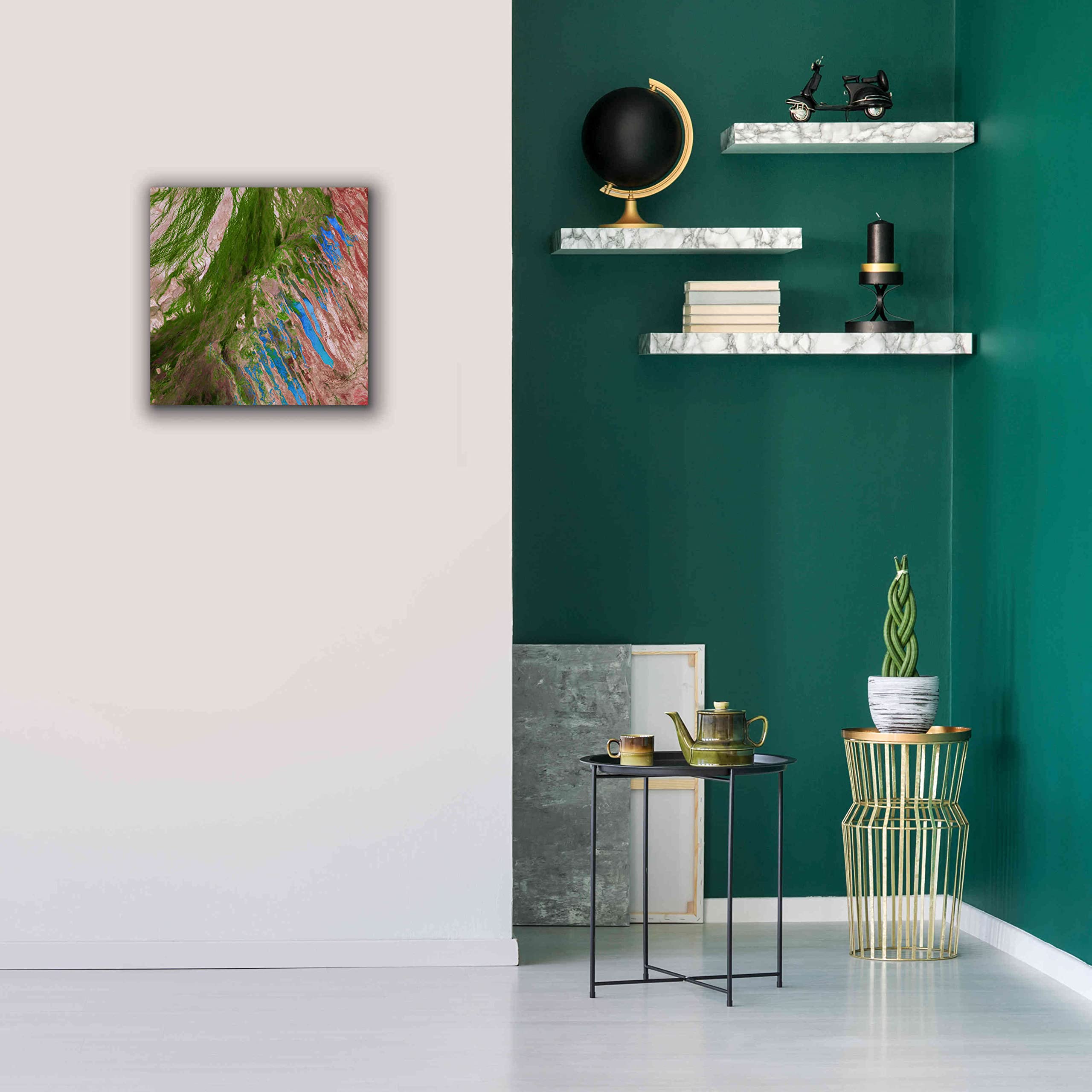 Epic Graffiti 'Earth as Art: Painting the Desert' Canvas Wall Art Print - 18x18 Inches Modern Home Decor for Living Room, Bedroom & Office