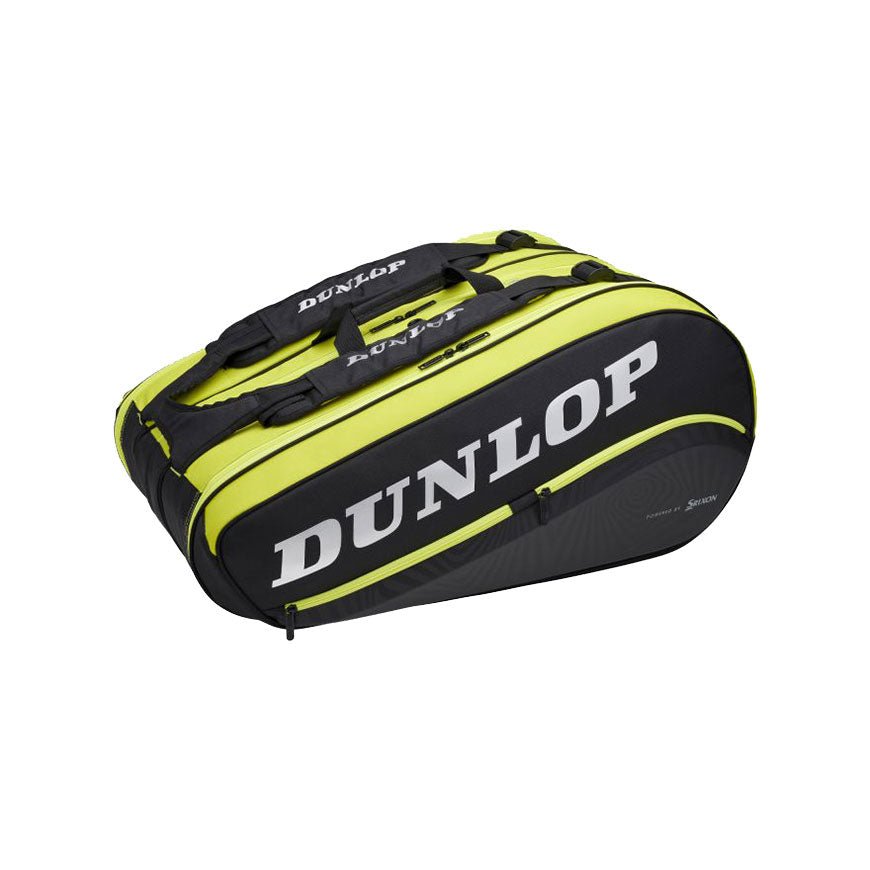 Dunlop SX Performance 12 Tennis Racket Thermo Bag - Black/Yellow | Insulated Tennis Gear Storage for Tournaments & Practice | Perfect for Pro Players & Coaches