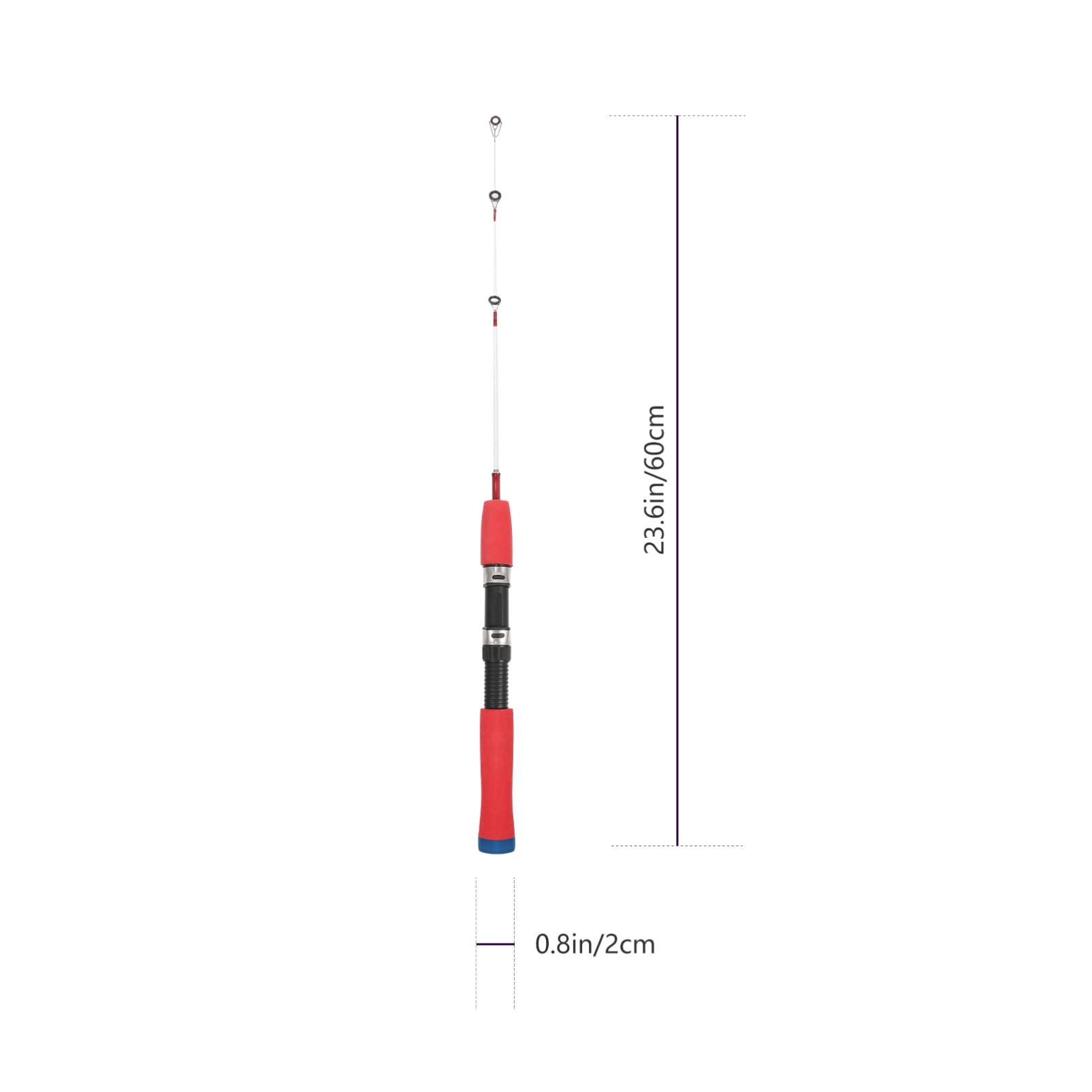 CLISPEED Kids Fishing Pole - 2 Pack Ice Fishing Rod Set with Short Pole for Winter Ice Fishing | Perfect for Children's Outdoor Winter Activities & Family Fishing Trips