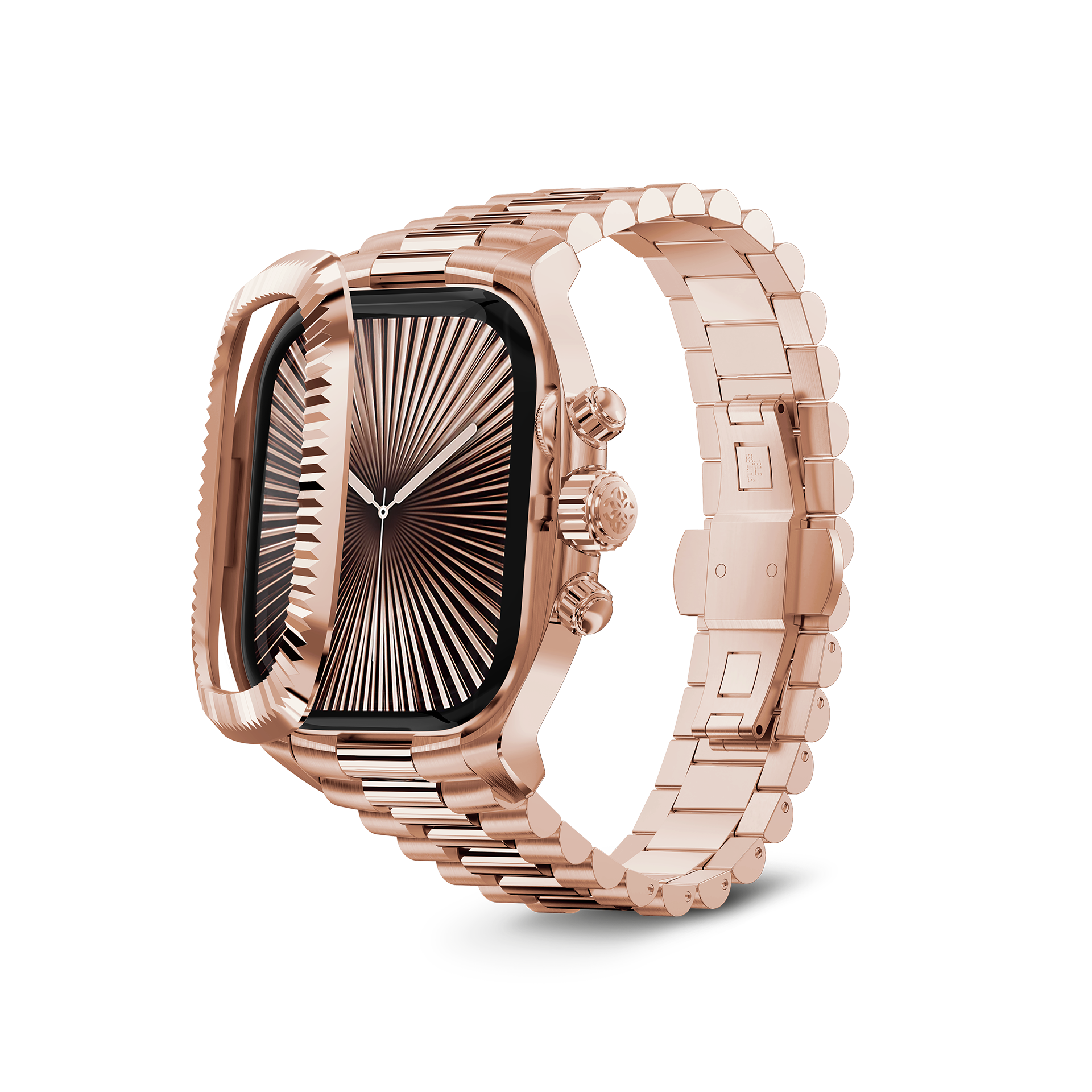 Premium Apple Watch Case - CRC46 Rose Gold Protective Cover for Series 1/2/3/4/5/6/SE - Fashionable & Durable Smartwatch Accessory for Workout, Running & Daily Use