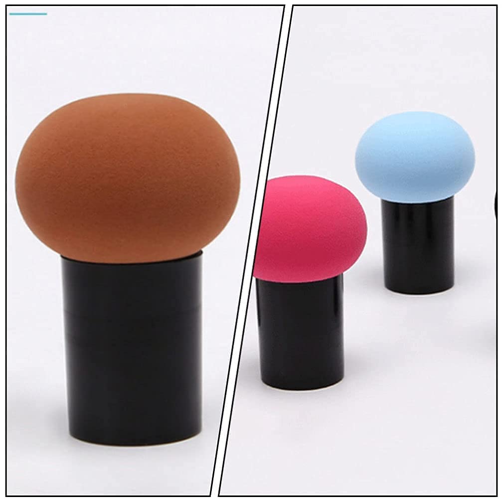 Premium Soft Black Foundation Brush & Sponge Set (Pack of 3) - Flawless Makeup Application