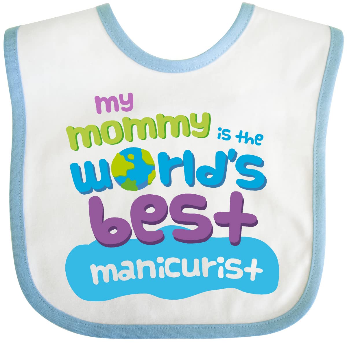 Inktastic Manicurist Mom Nail Artist Baby Bib - Funny Cute Gift for Nail Techs & Moms - Perfect for Salons, Baby Showers & Parenting Gifts