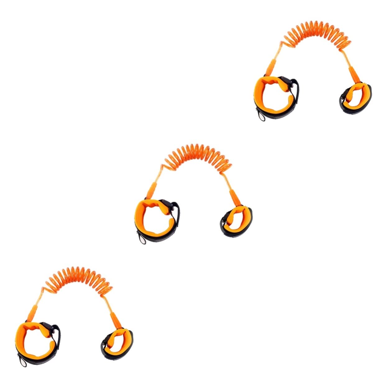 HEMOTON 3-Piece Safety Harness Set - Heavy Duty Fall Protection Harness Belts with Adjustable Straps (Orange) - Ideal for Construction, Roofing & Window Cleaning Work