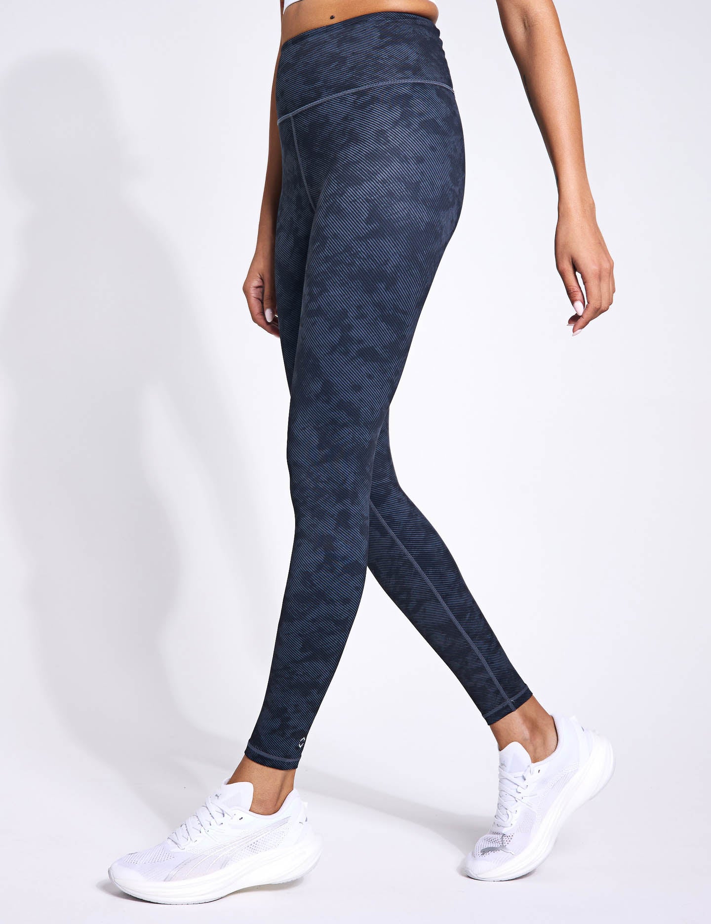 Astrid Ultra Core Full Length Legging - High Waisted Yoga Pants for Women, Black Stucco - Perfect for Workouts, Running, Yoga & Everyday Wear