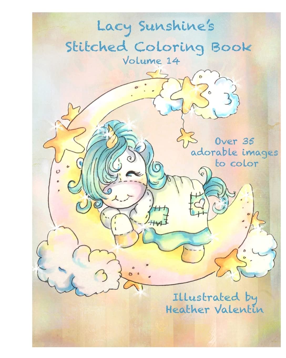Lacy Sunshine's Stitched Coloring Book Volume 14 - Adult Coloring Book with Intricate Designs, Stress Relief Art Therapy - Perfect for Relaxation, Meditation & Creative Gift Idea