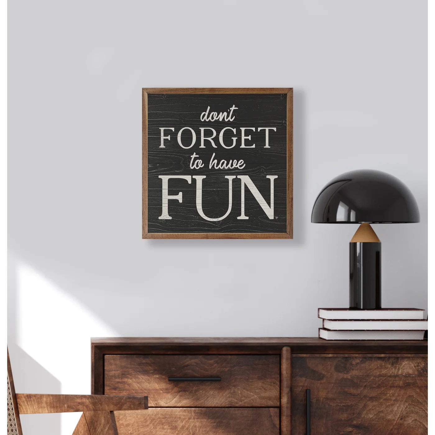 Fun and Inspirational Wood Framed Wall Art Print - Perfect for Home Decor, Office, or Gift Giving