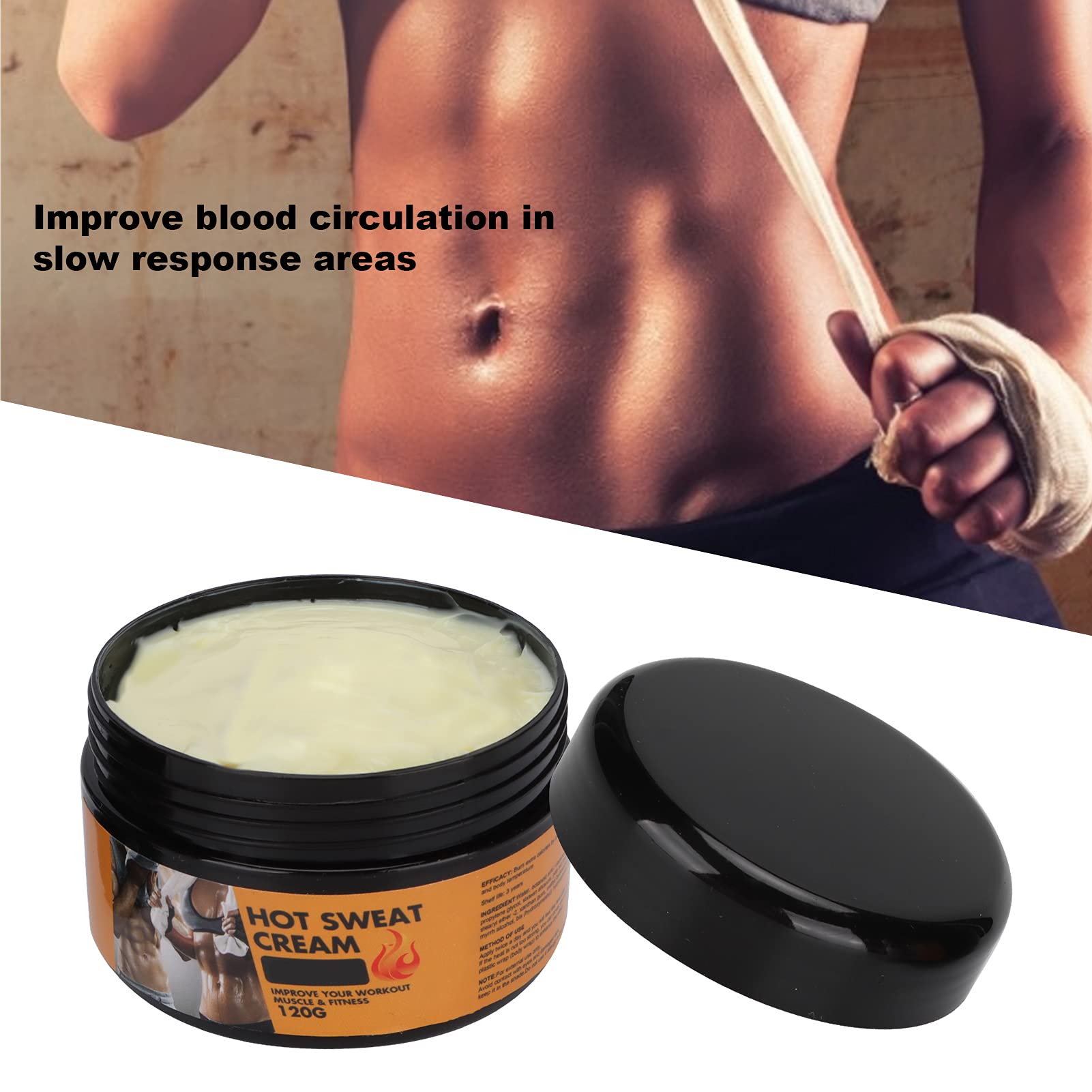 120g Hot Sweat Cream - Firming Body Lotion for Women & Men | Cellulite Reduction & Body Shaping | Enhances Workout Performance, Muscle Recovery & Calorie Burn | Post-Workout Slimming Cream for Gym, Yoga & Home Fitness