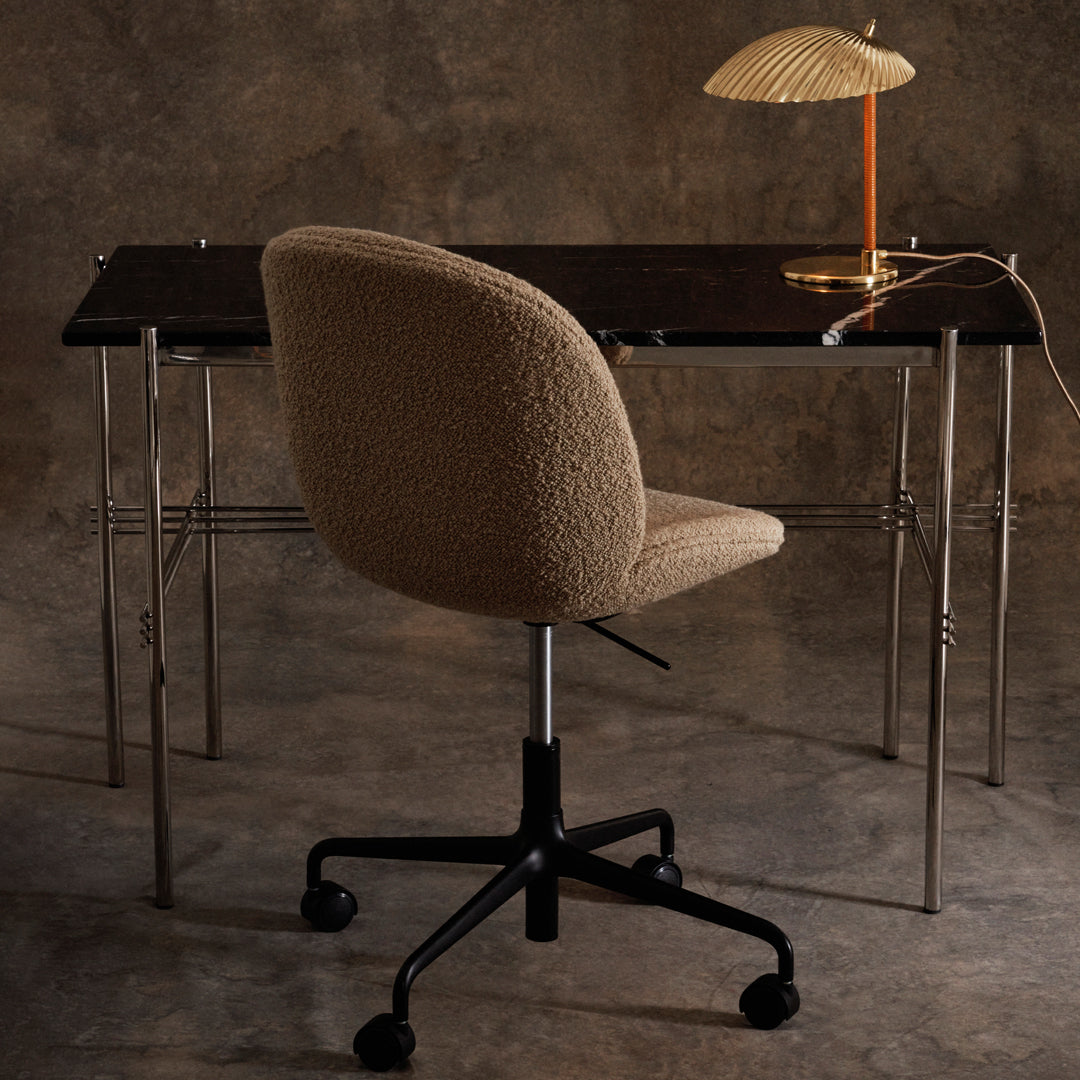 Ergonomic Beetle Meeting Chair with 4-Star Base & Casters - Height Adjustable, Fully Upholstered Office Chair for Conference Rooms & Home Offices