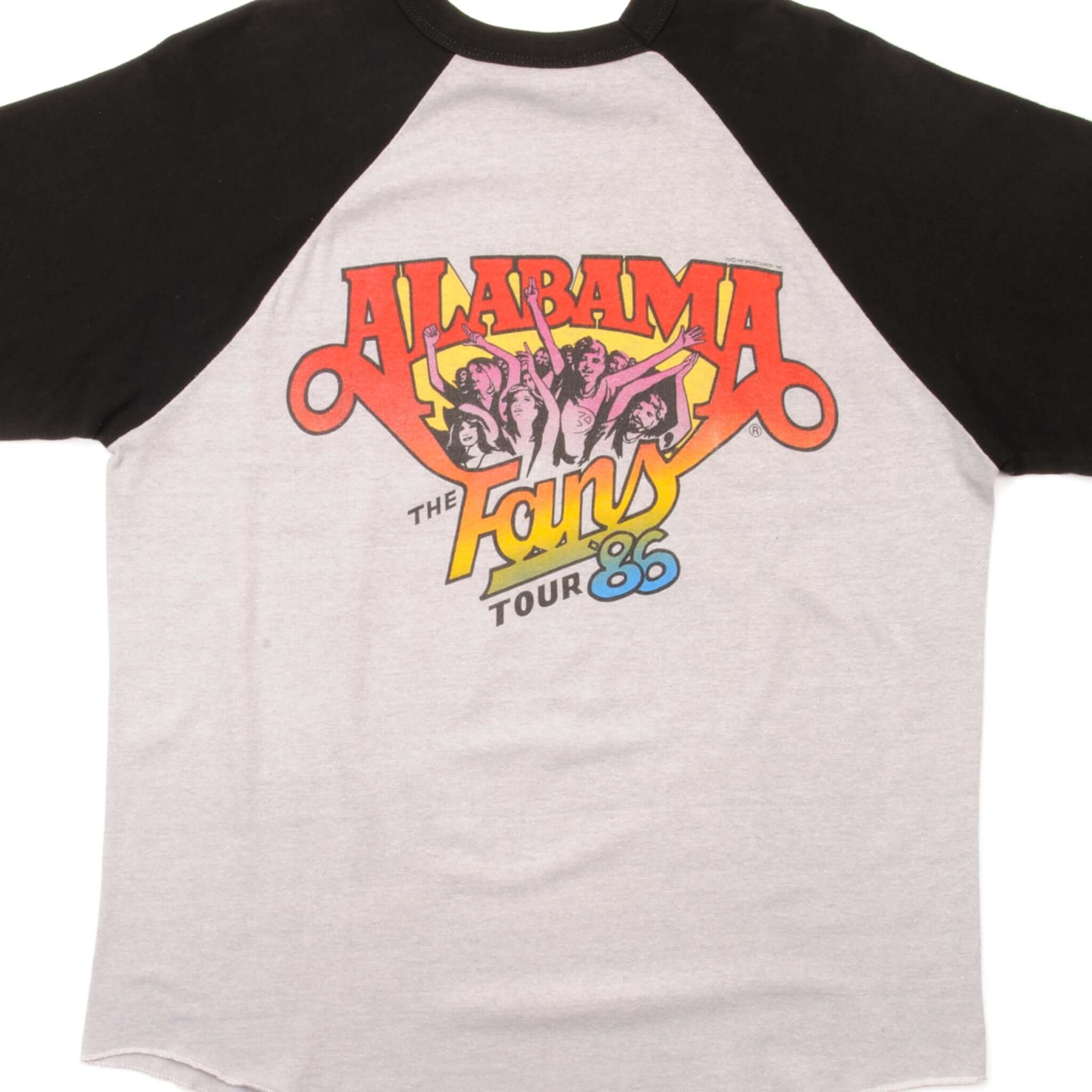 Vintage Alabama The Fans Tour 1986 T-Shirt - Medium Size, Made in USA - Perfect for Concerts, Retro Fashion & Music Lovers