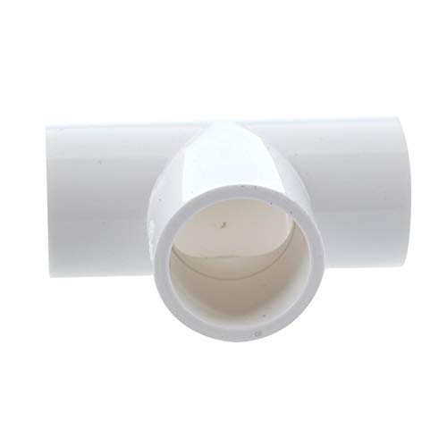20mm PVC Tee 3-Way Water Pipe Connector - White (5-Pack) | PPFT26646 Pipe Fitting for Plumbing, Irrigation & DIY Projects