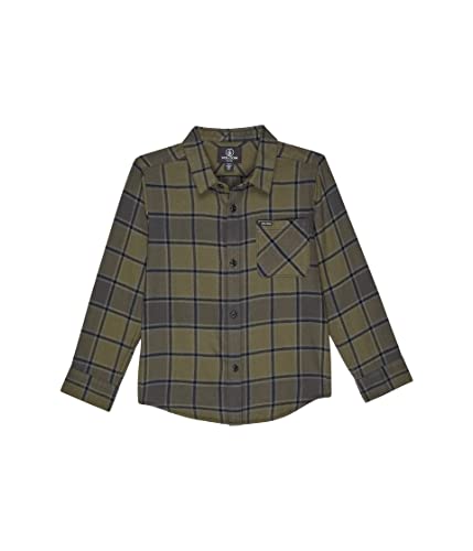Volcom Boys' Caden Plaid Long Sleeve Flannel Shirt - Big & Little Boys Sizes (8-20) - Soft Cotton, Warm Winter Shirt for School, Outdoor Play & Casual Wear