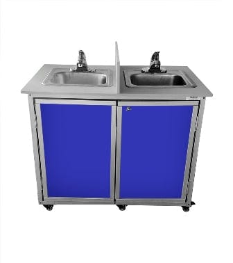 Monsam PSE 2007D Portable Double Basin Sink for Kids - 30 Inch Height, Ideal for Daycare, Preschool & Home Use
