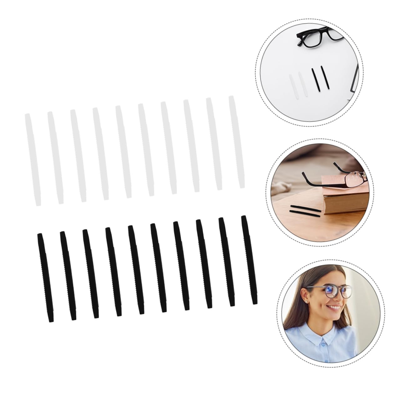 GLEAVI 120-Pack Non-Slip Glasses Grips & Silicone Ear Hooks - Anti-Slip Eyewear Accessories for Glasses Frames, Leg Warmers, and Holders - Perfect for Reading, Sports, and Daily Wear