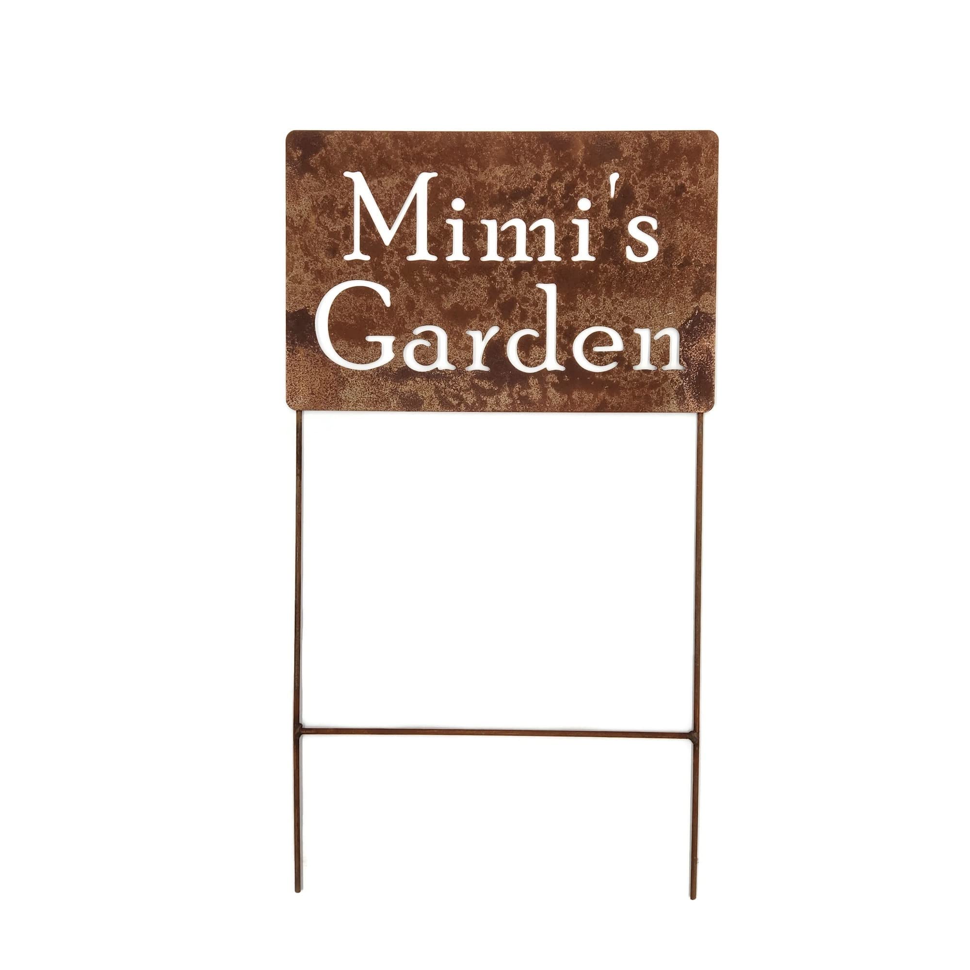 Personalized Family Name Garden Stake - 20 to 33 Inches Tall (Mimi's Garden, XL 33