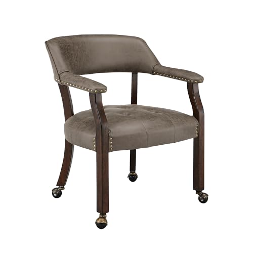 Espresso Legs & Dark Brown Fabric