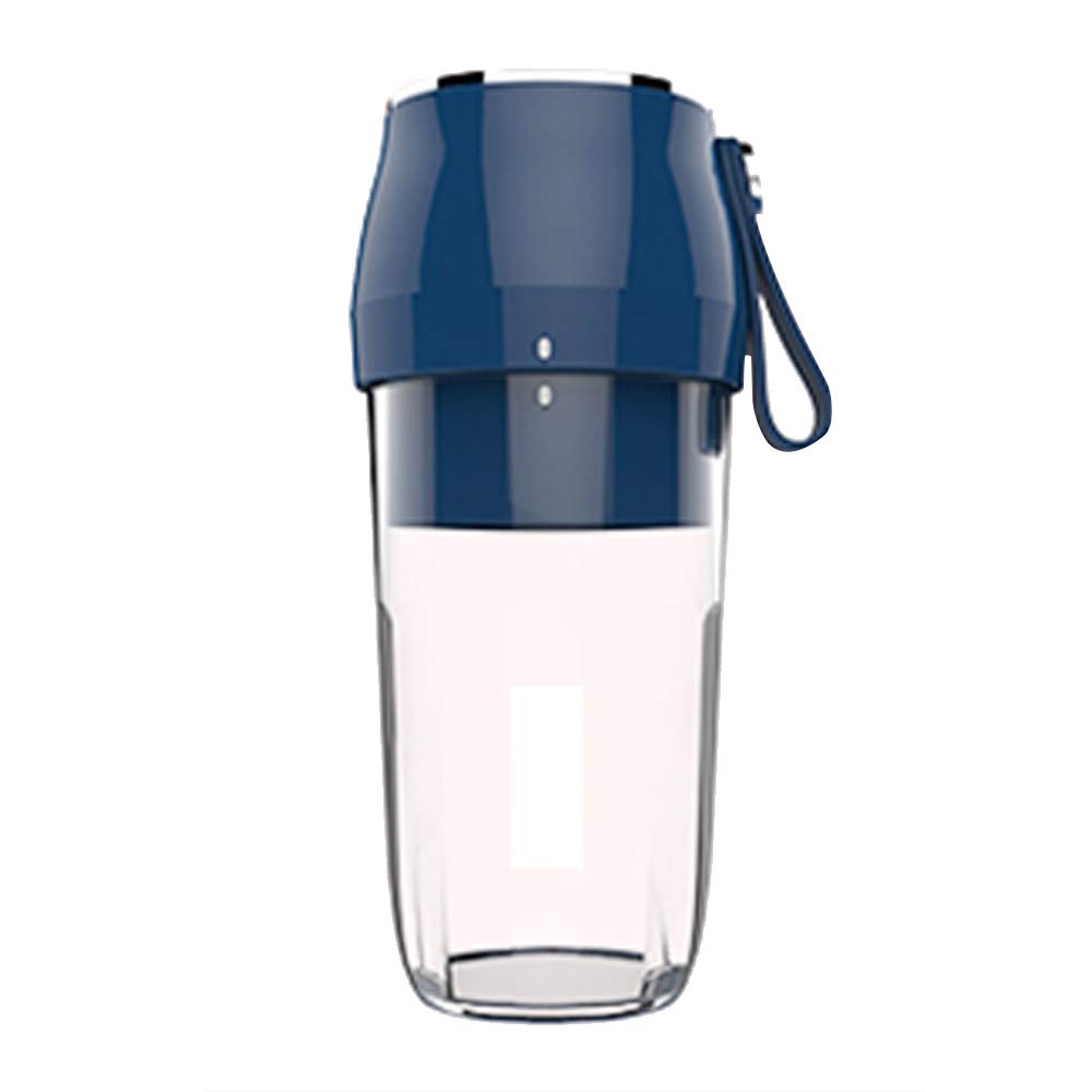 YCZM Portable USB Rechargeable Juicer Blender - 300W Powerful Personal Smoothie Maker for Fruits, Vegetables & Protein Shakes - Compact Travel Blender Cup for Gym, Office, Camping & Home Use - Includes Leakproof Lid & Cleaning Brush - Blue
