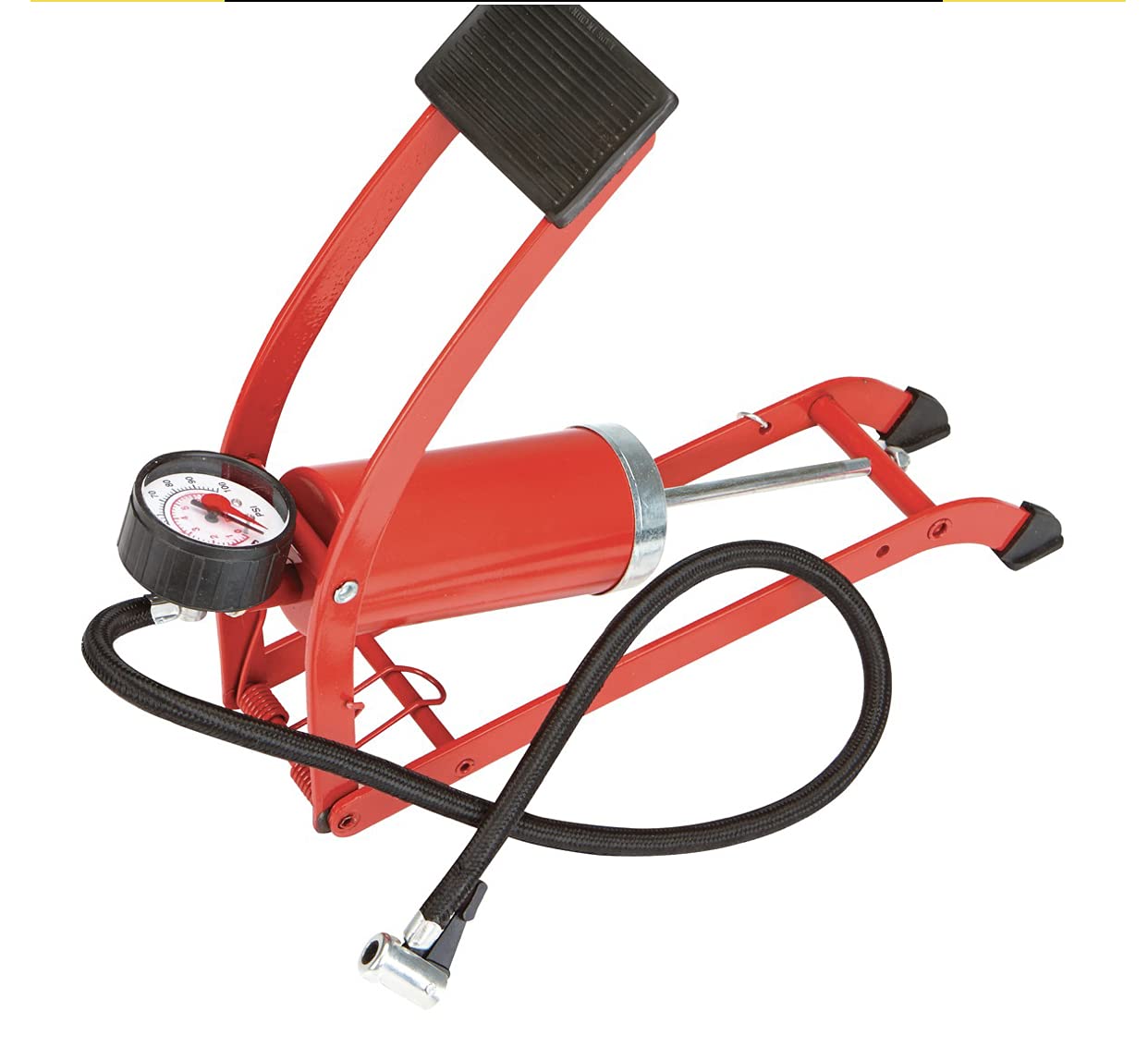 Portable Air Foot Pump for Car Tires, Bikes, Balls & Inflatables - Fast & Easy Inflation with HFT Technology - Perfect for Travel, Camping & Emergency Use
