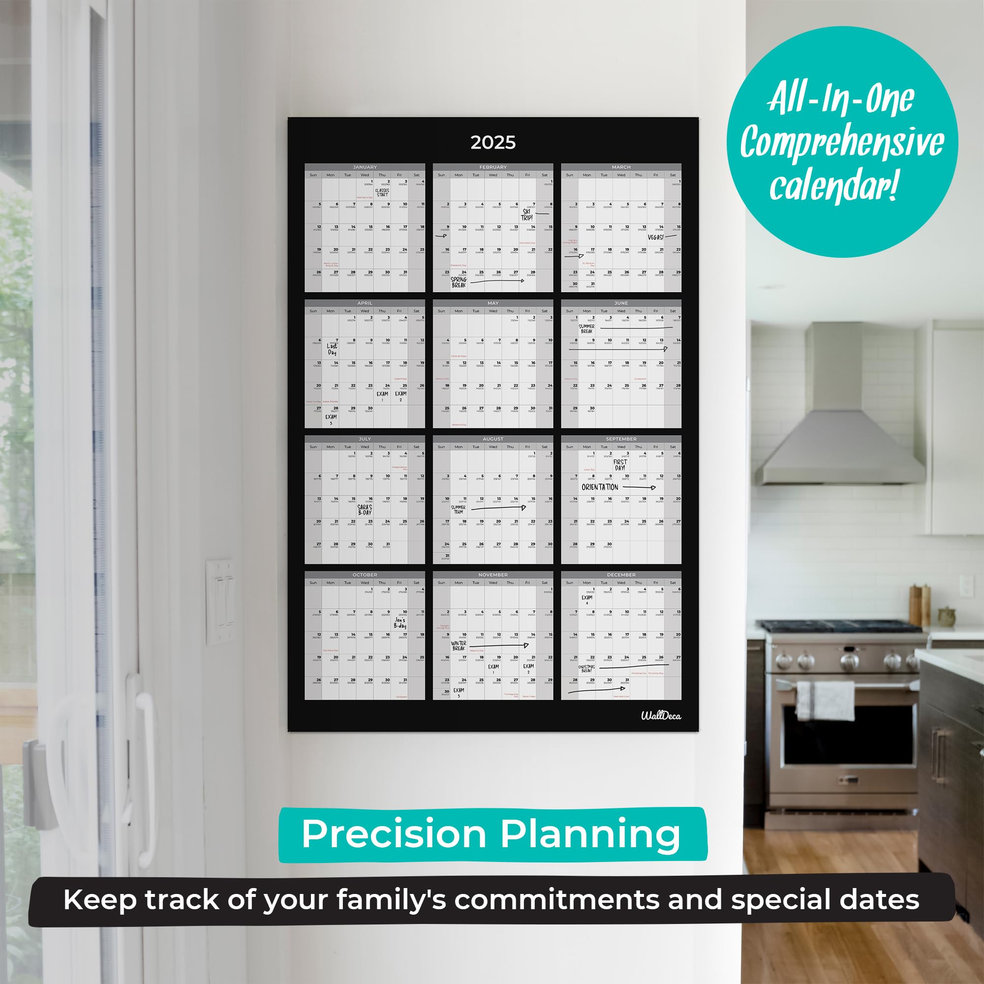 2025 Dry Erase Wall Calendar - 24