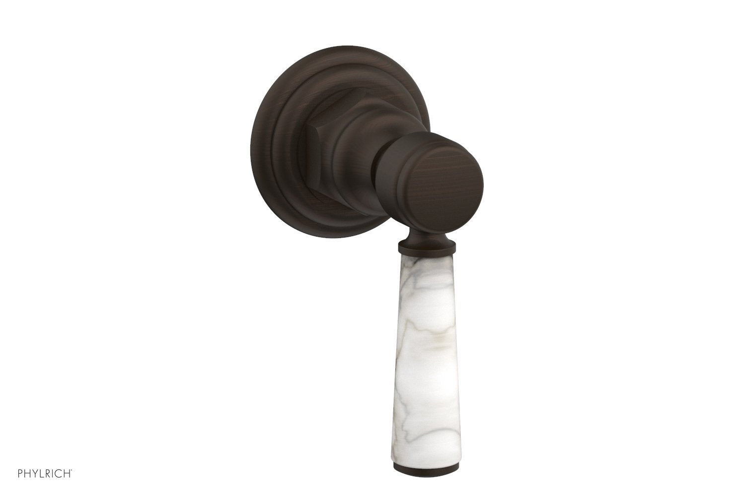 HEX TRADITIONAL HENRI White Marble Lever Handle Volume Control Diverter Valve - Perfect for Bathroom & Kitchen Faucet Control, Shower Diverter, and Sink Mixer Applications