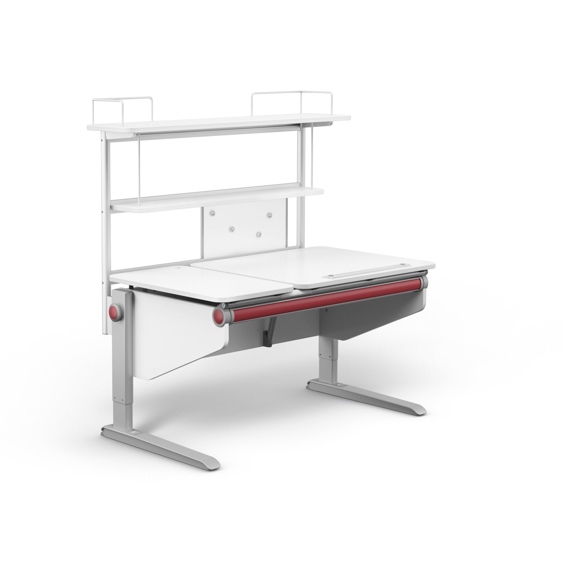 MOLL Winner Split Desk - Adjustable Kids Study Desk with Storage Shelf - Perfect for Home Office, Online Learning & Small Spaces