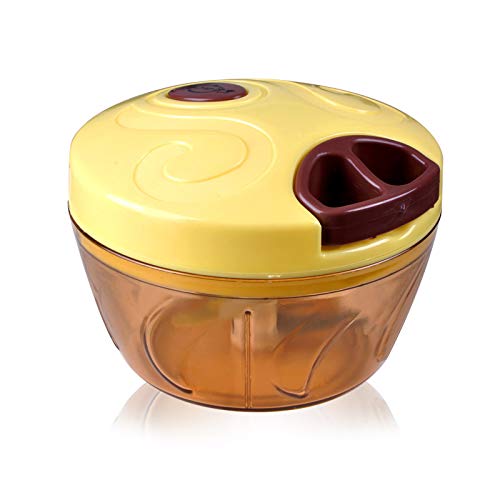 RIZWAY Mini Manual Food Chopper - Handheld Kitchen Gadget for Chopping Fruits, Vegetables, Nuts, Onions & Salad Prep | Perfect for Camping, Picnics & Small Kitchen Spaces