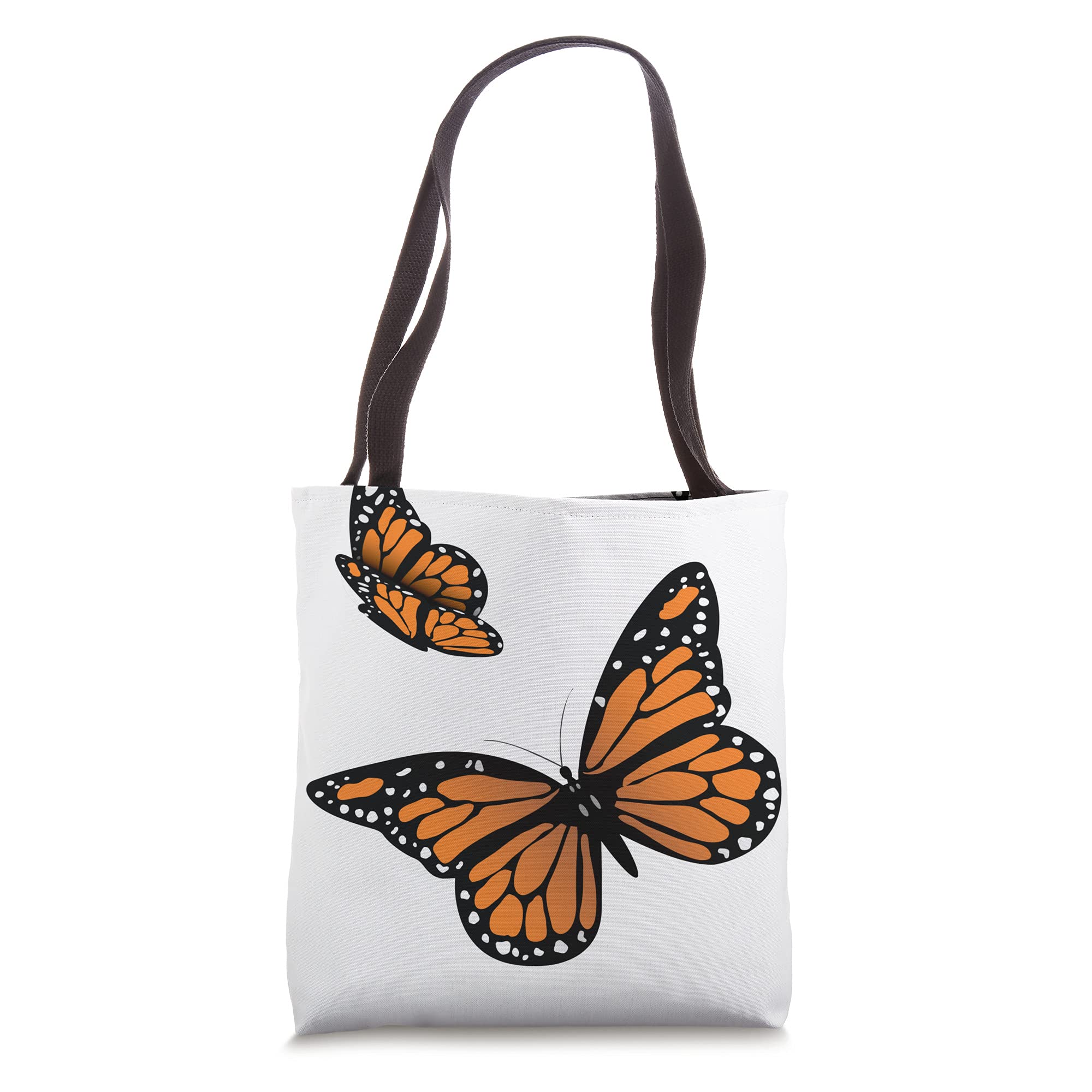 Monarch Butterfly Tote Bag - Eco-Friendly Reusable Shopping Bag with Pair of Monarch Butterflies Print - Perfect for Groceries, Beach, and Farmers Market