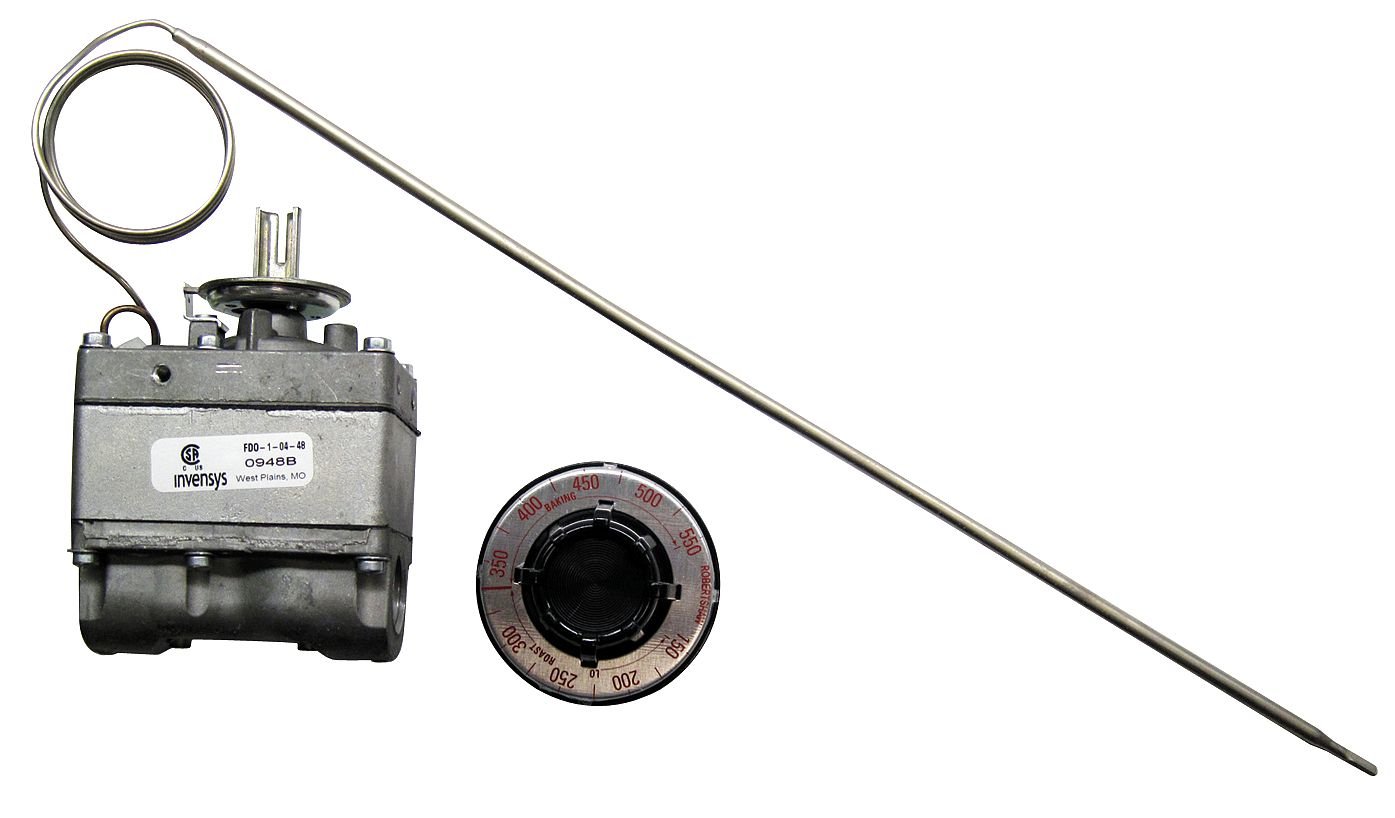 Robertshaw Gas Valve Thermostat - 1/2 Inch, 150-550°F Temperature Range for Stoves, Ovens & Grills - Perfect for Home Kitchen & Outdoor Cooking