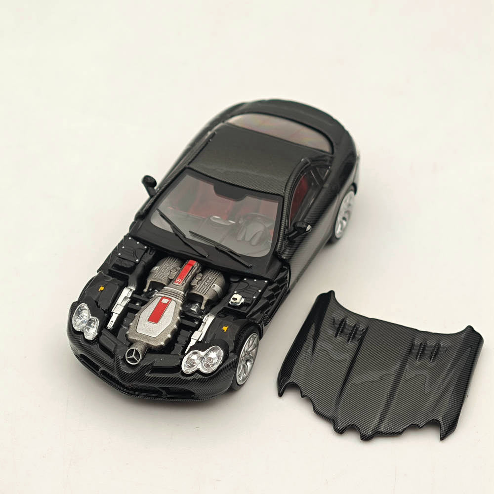 1/64 Scale Stance Hunters Mercedes-Benz McLaren SLR Black Legend Series Diecast Model Car - Rare Collectible for Car Enthusiasts & Display Showcase