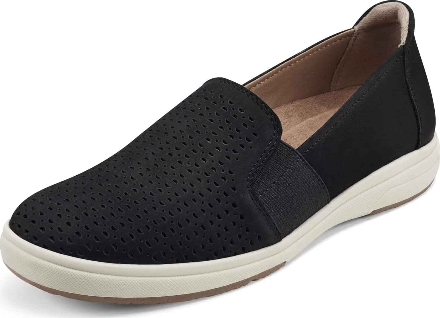 Earth Origins Women's Elin Slip-Resistant Slip-On Sneakers - Comfortable Casual Walking Shoes for Work, Travel & Everyday Wear