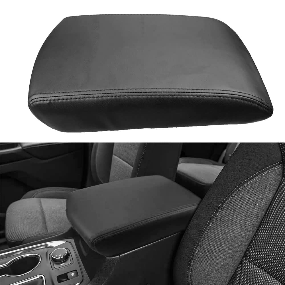 Premium Car Armrest Cover for Chevrolet Traverse 2018-2022 - Genuine Leather Center Console Protector with Black Stitching | Interior Accessories for Comfort & Vehicle Protection | Perfect for Daily Commute, Road Trips & Long Drives