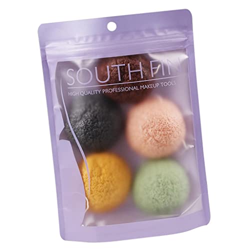GAH 5-Piece Konjac Facial Cleansing Sponge Set - Gentle Exfoliating & Deep Cleaning Wash Pads for Soft Skin | Perfect for Daily Face Wash & Makeup Removal