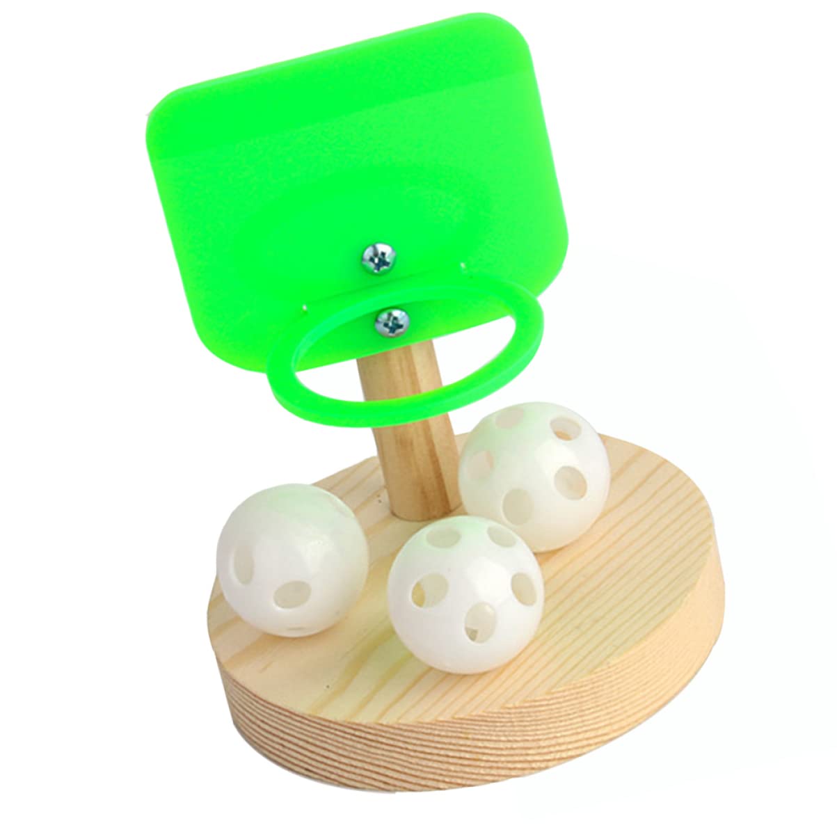 Balacoo 2 Sets Bird Basketball Toy - Parrot Shooting Hoop & Chew Training Toy for Small Birds - Interactive Plastic Puzzle Activity for Parakeets, Cockatiels, Lovebirds - Perfect for Cage Play & Mental Stimulation