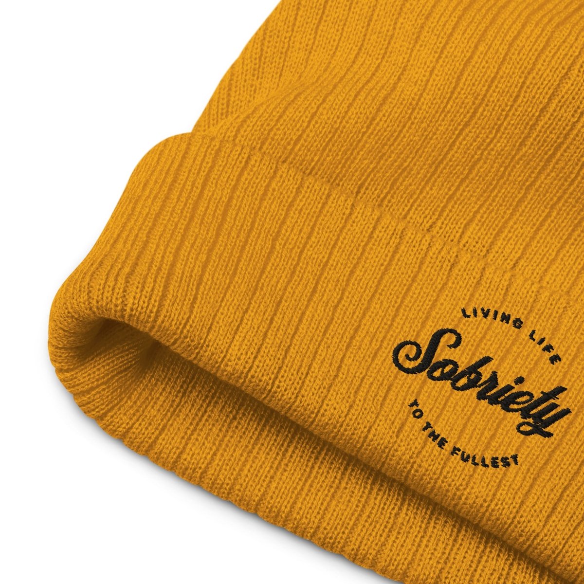 Sobriety Embroidered Beanie - Inspirational Recovery Hat for Men & Women - Perfect for Sober Living, AA Meetings & Outdoor Activities