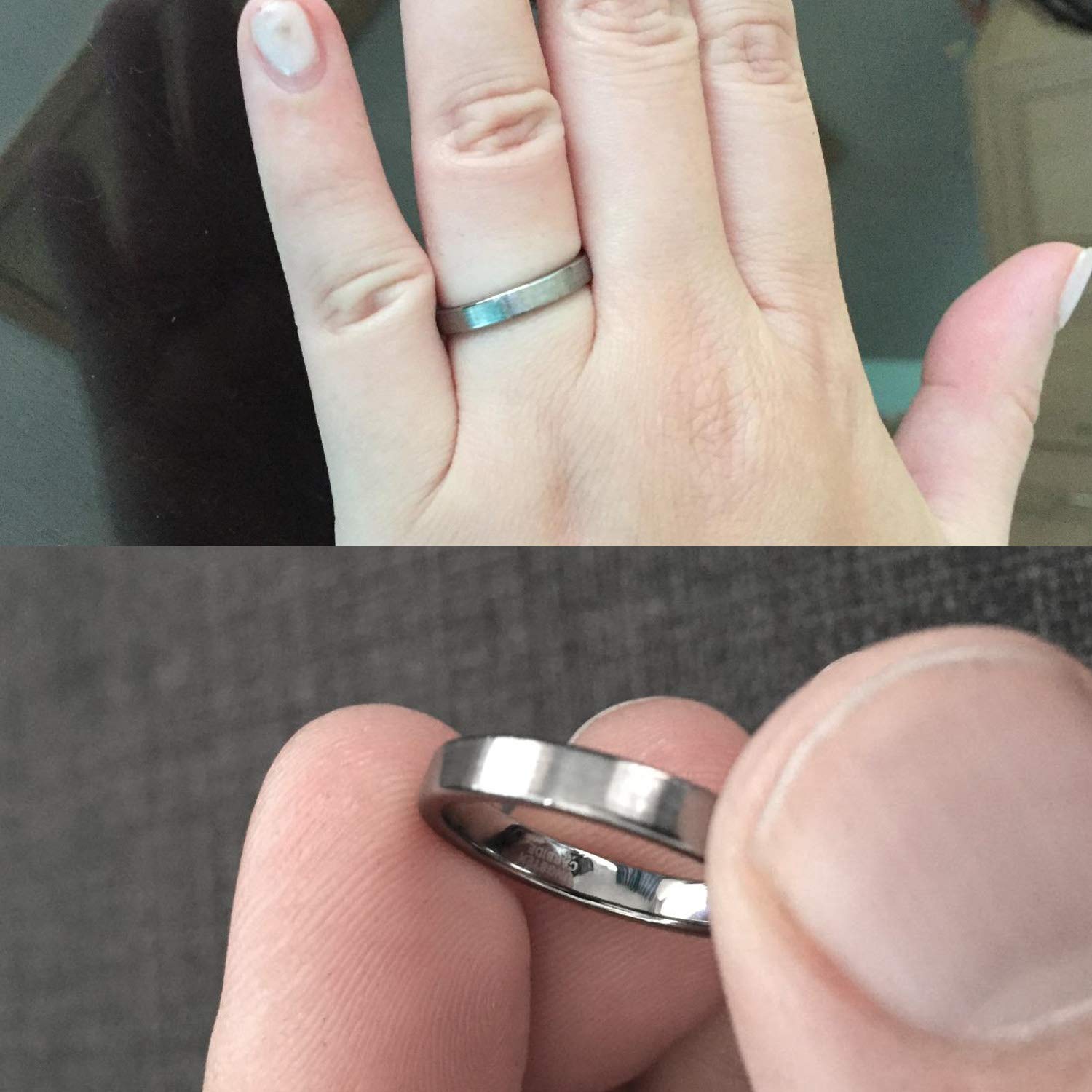 TRUMIUM 3mm & 5mm Tungsten Wedding Bands for Women & Men - Rose Gold & Silver Brushed Thin Comfort Fit Rings (Size 4-12) - Perfect for Engagement, Anniversary & Everyday Wear
