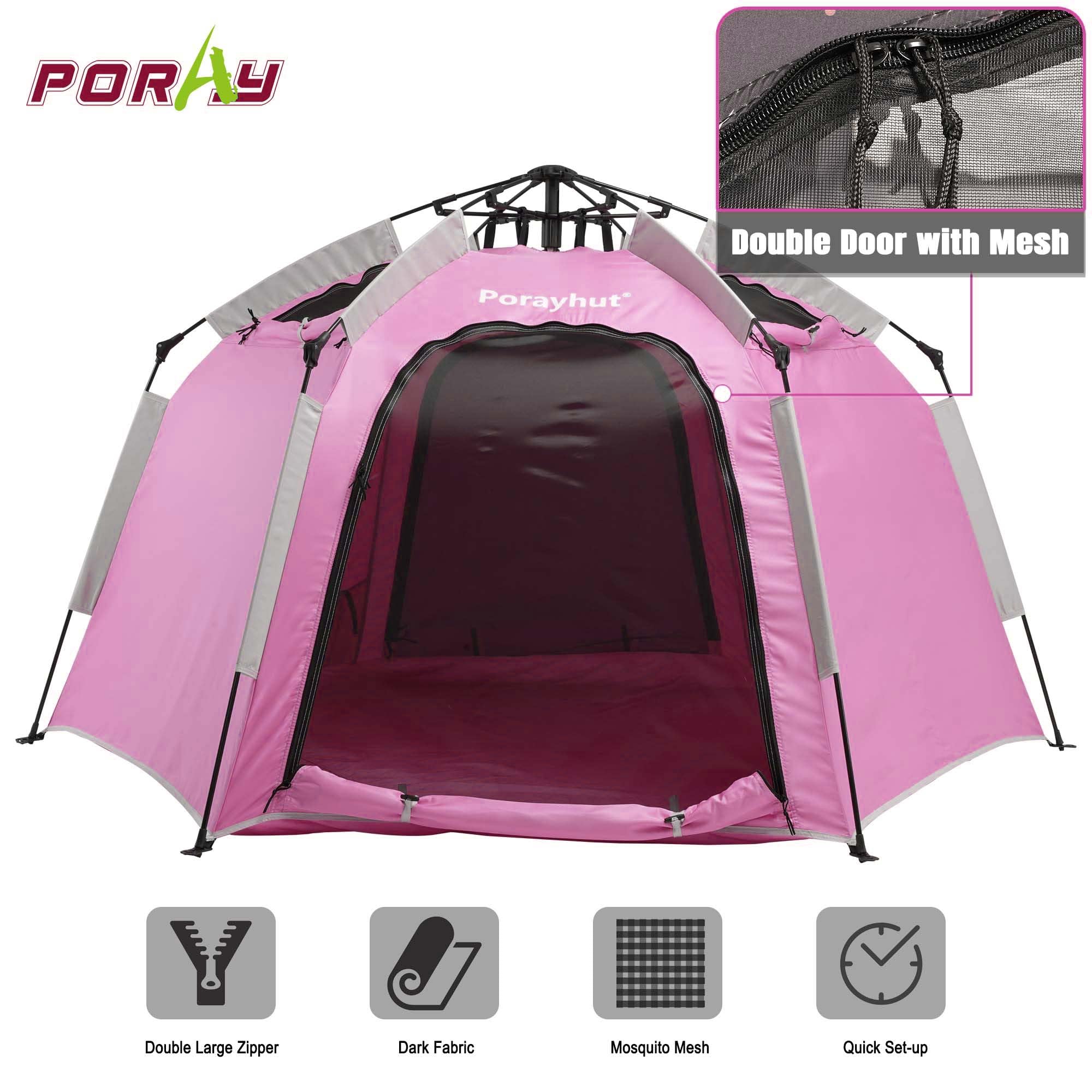 Portable Hexagon Kids Play Tent with LED Strip Lights - Indoor Children's Playhouse, Easy Setup Space Tent for 4-5 Kids | Perfect for Bedroom Play, Birthday Gifts & Dreamy Nighttime Adventures
