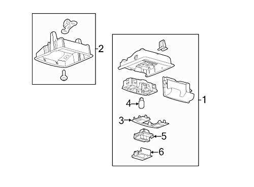 Genuine Ford BC3Z-26519A70-AA Overhead Console Assembly - Replacement Car Roof Storage Compartment for Ford Vehicles | Perfect for Organizing Sunglasses, Maps & Small Essentials While Driving