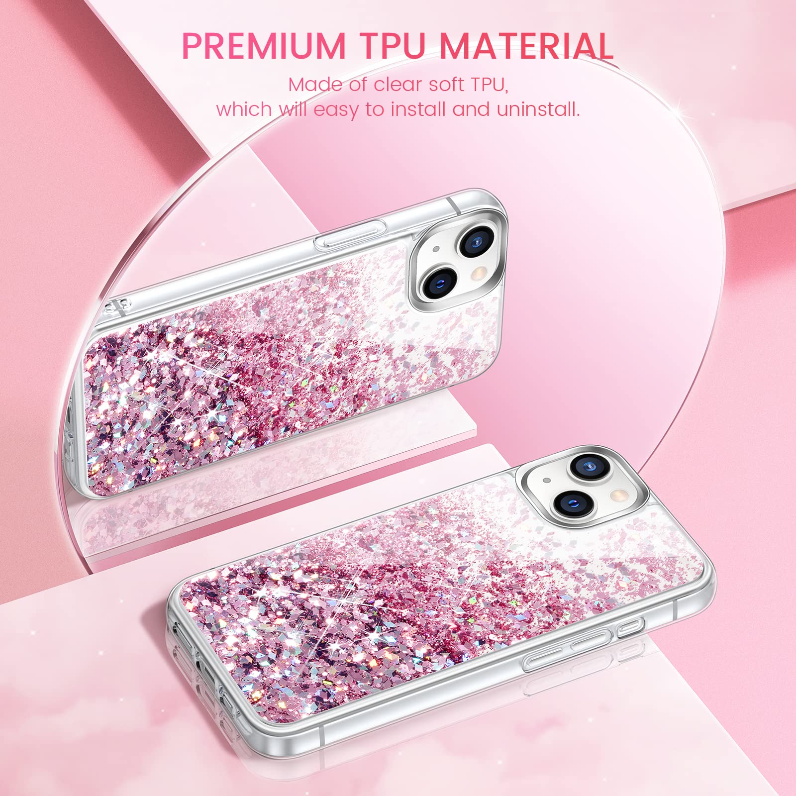 Caka Glitter Phone Case for iPhone 13 Mini (5.4