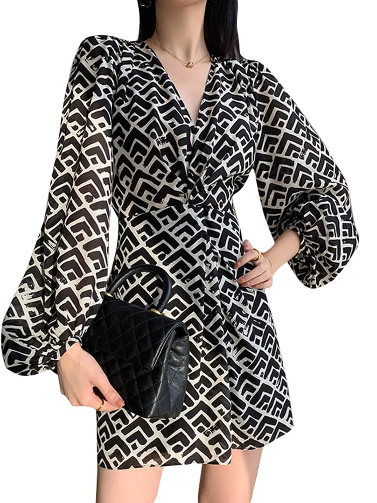 ZANZEA Women's Casual Tunic Dress for Spring Summer | A-Line Swing Mini Dress for Wedding, Cocktail & Party | Perfect for Outdoor Events, Date Nights & Vacation Wear