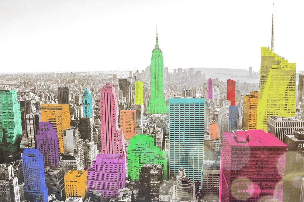 Bill Carson Photography - Color in The Cities Poster Print (18x12 inches) - Urban Wall Art Decor for Living Room, Office & Bedroom