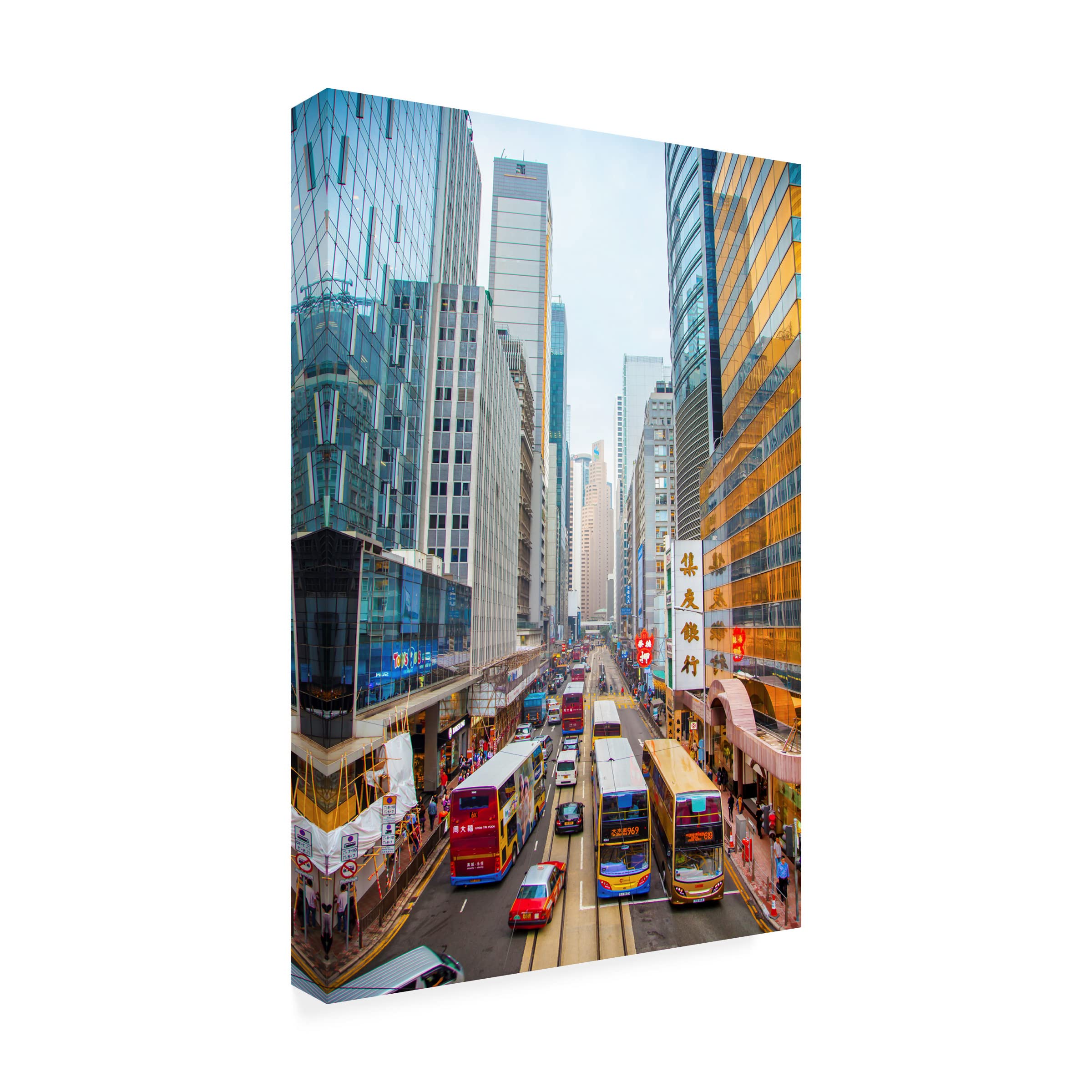 Ben Heine 'Bustling City 2' Canvas Wall Art Print - Modern Urban Landscape Painting for Living Room, Office & Home Decor