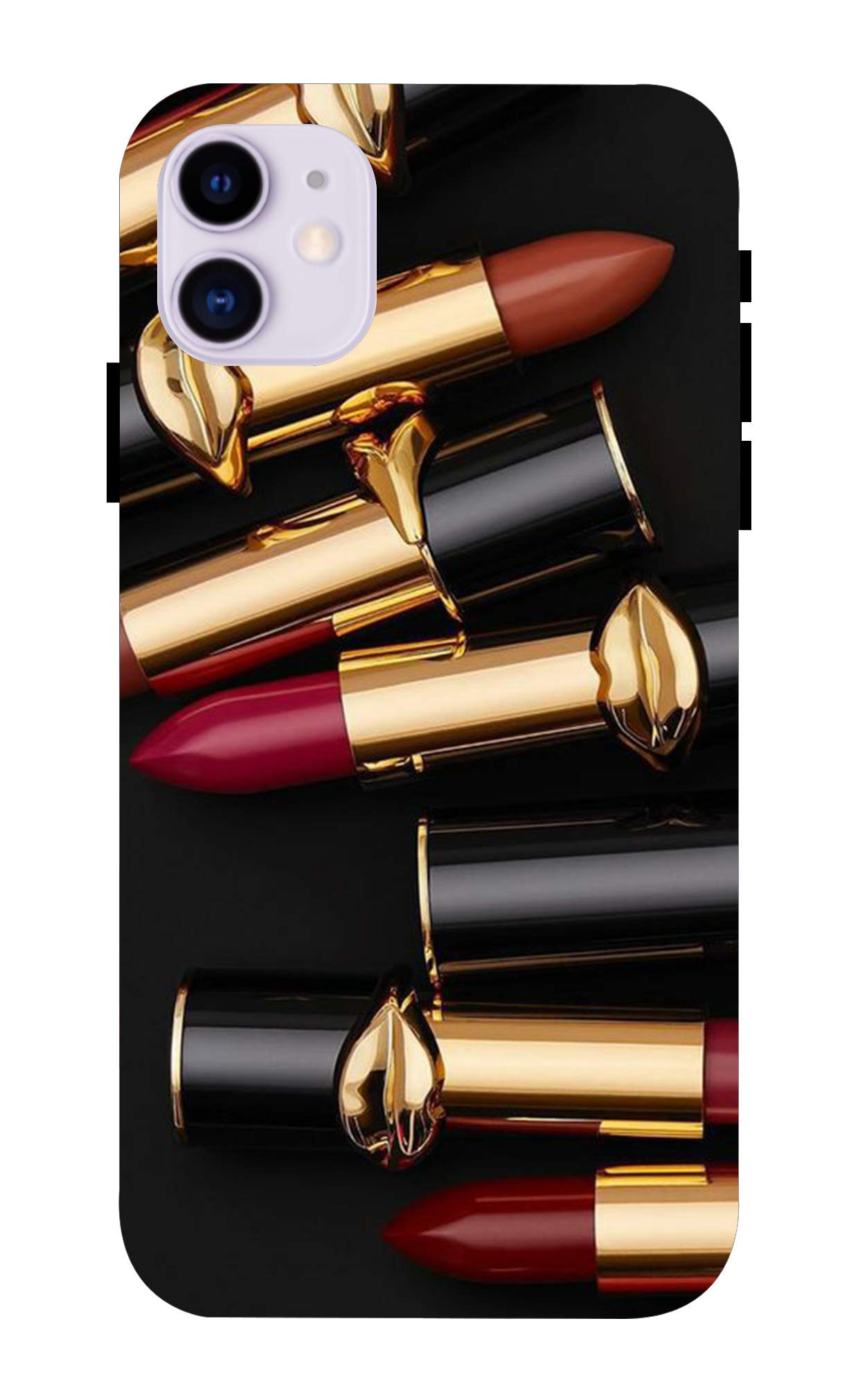 LETAPS® Printed iPhone 11 Hard Case Cover - Stylish Lipstick & Makeup Design for Women | Perfect for Everyday Use, Fashion Accessory & Gift Idea