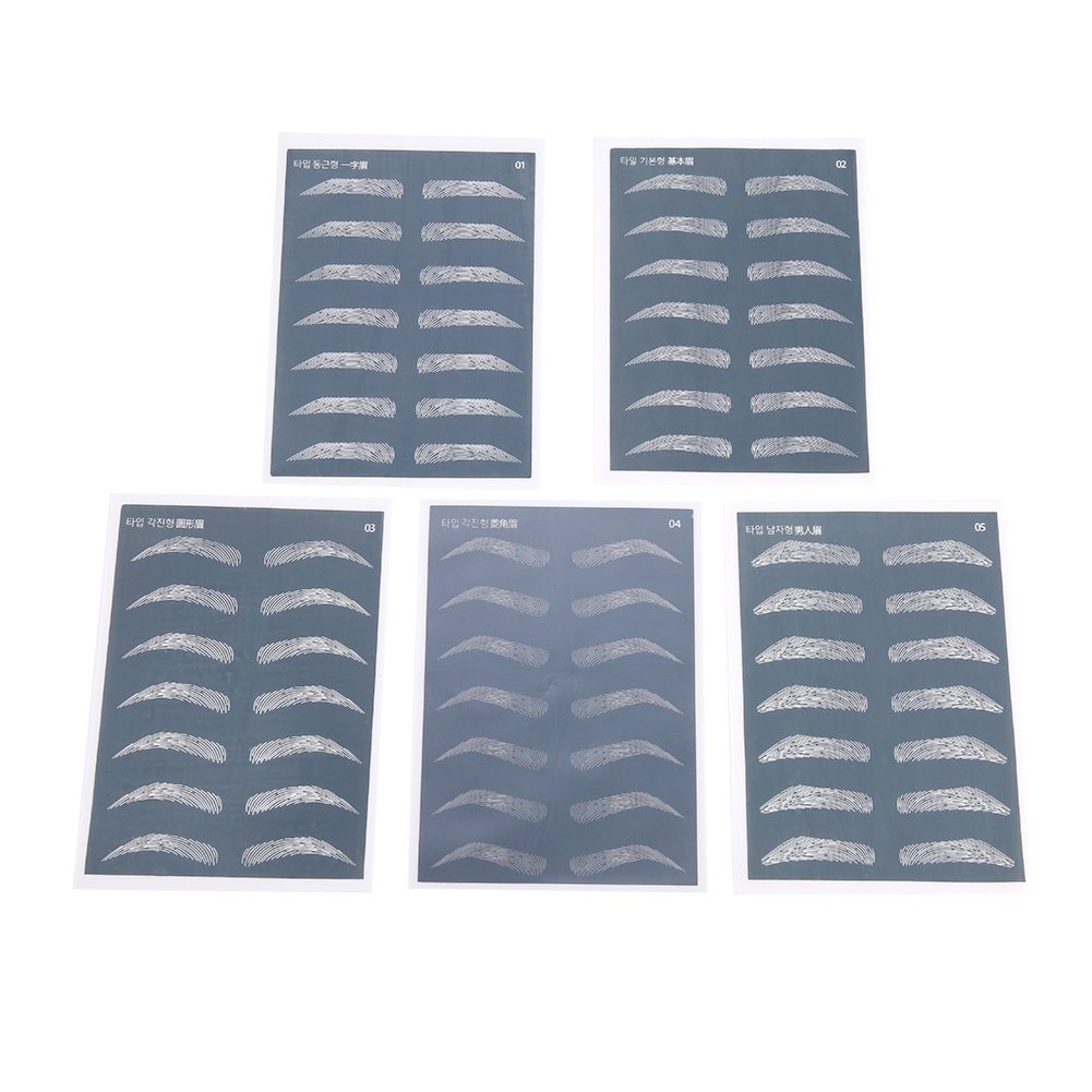 5pcs Silicone Eyebrow Makeup Practice Skin - Permanent Makeup Training for Beginners & Professionals - Perfect for Tattoo Artists & Beauty Salons