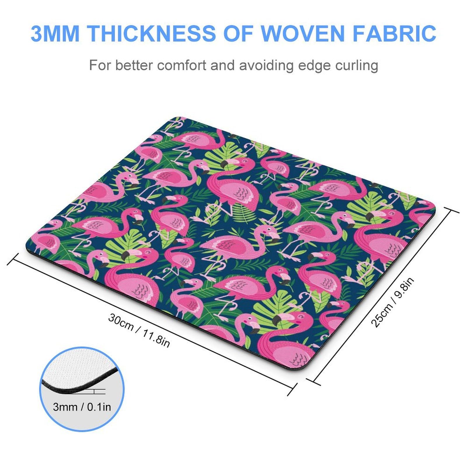 Premium Palm Leaves Flamingo Mouse Pad - Non-Slip Waterproof Gaming Mouse Mat (25x30cm) for Home & Office Use | Durable Unisex Design for PC, Laptop & Workstation