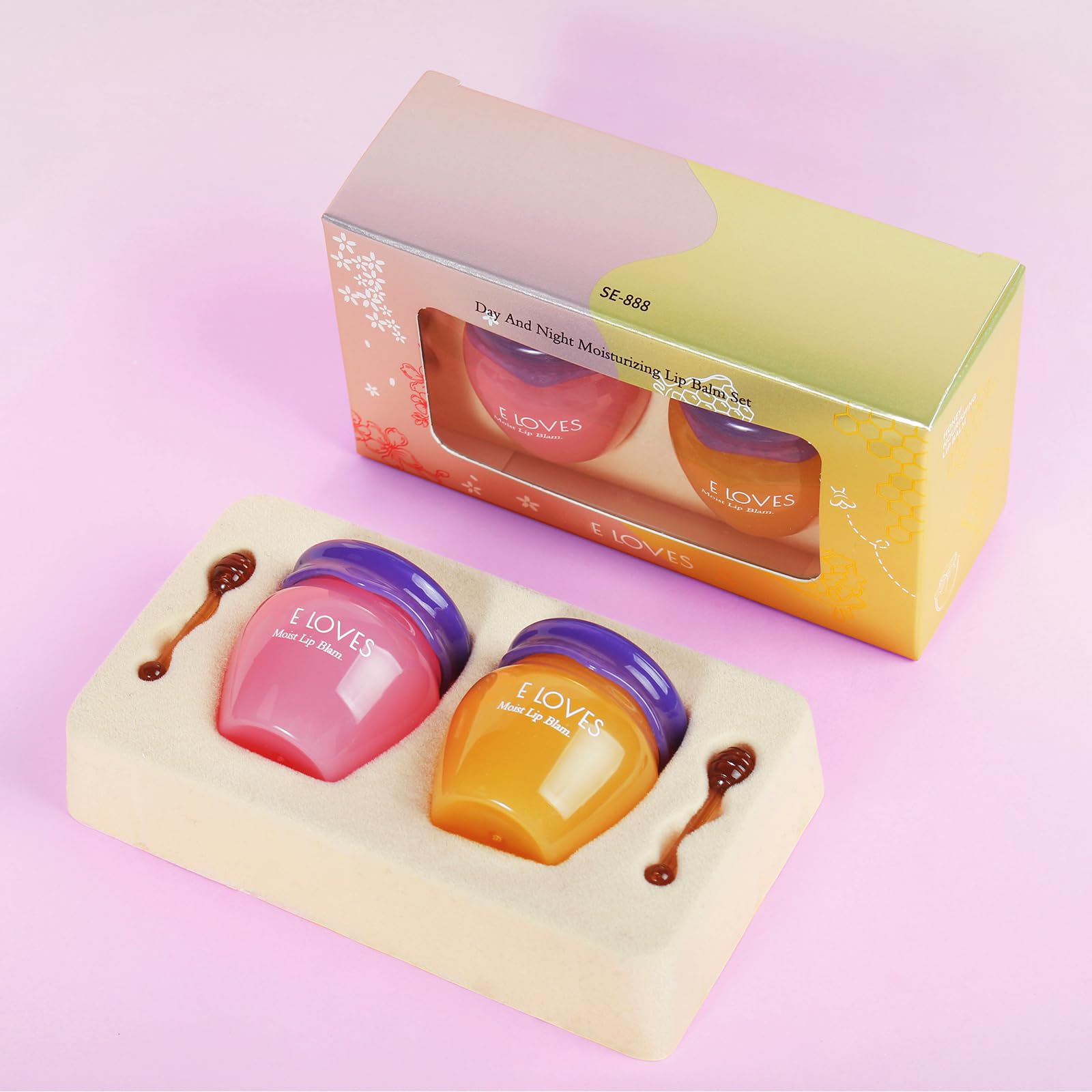**Honey & Sakura Lip Sleeping Mask - Natural Lip Plumper & Hydrating Lip Care Serum for Fuller Lips, Moisturizing Lip Mask to Reduce Fine Lines - Day & Night Use for Soft, Smooth Lips**    *(Perfect for Overnight Lip Treatment, Daily Hydration, and Enhancing Lip Volume)*