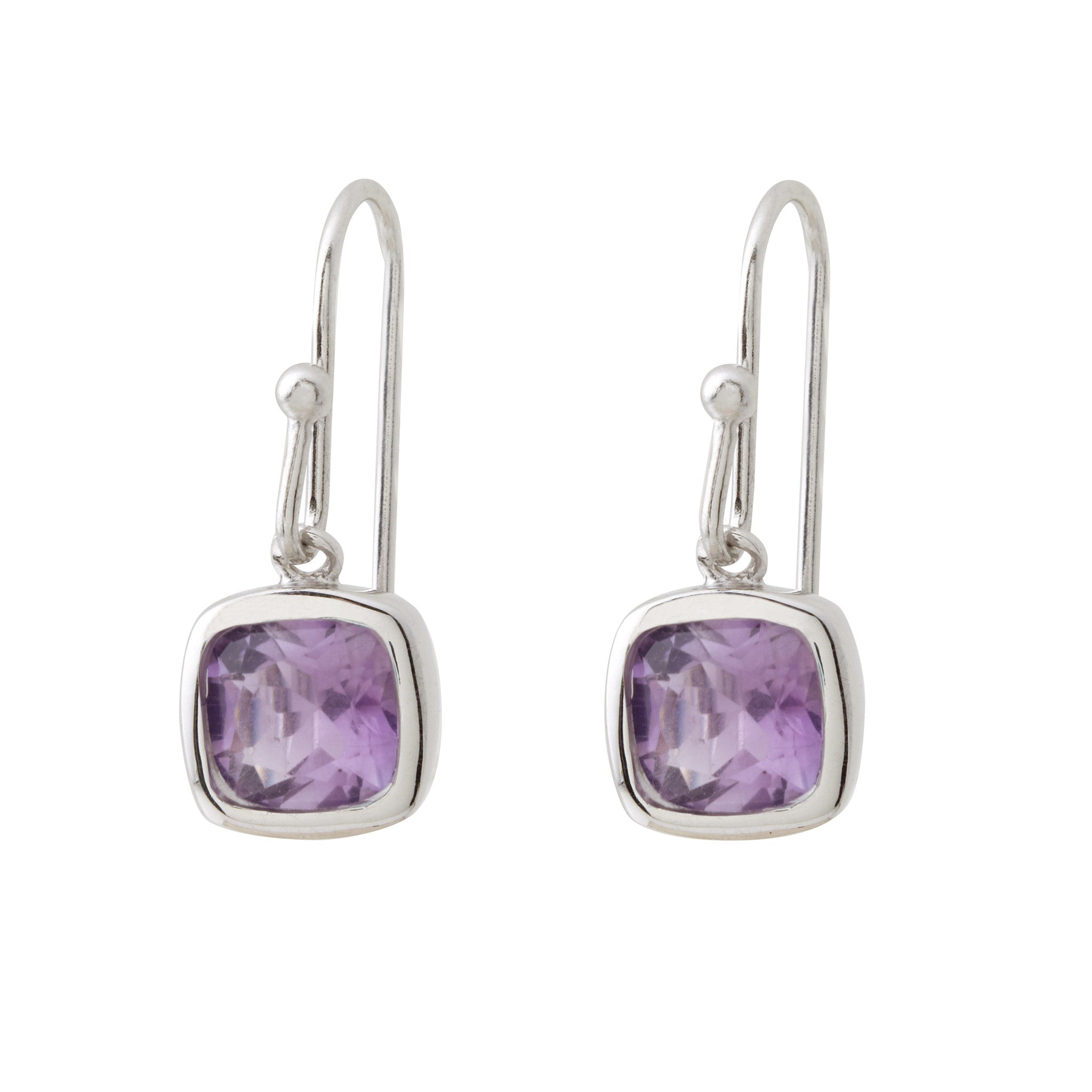 Exquisite Cushion Cut Amethyst Earrings for Women - Elegant Purple Gemstone Jewelry Gift for Birthday, Anniversary & Special Occasions
