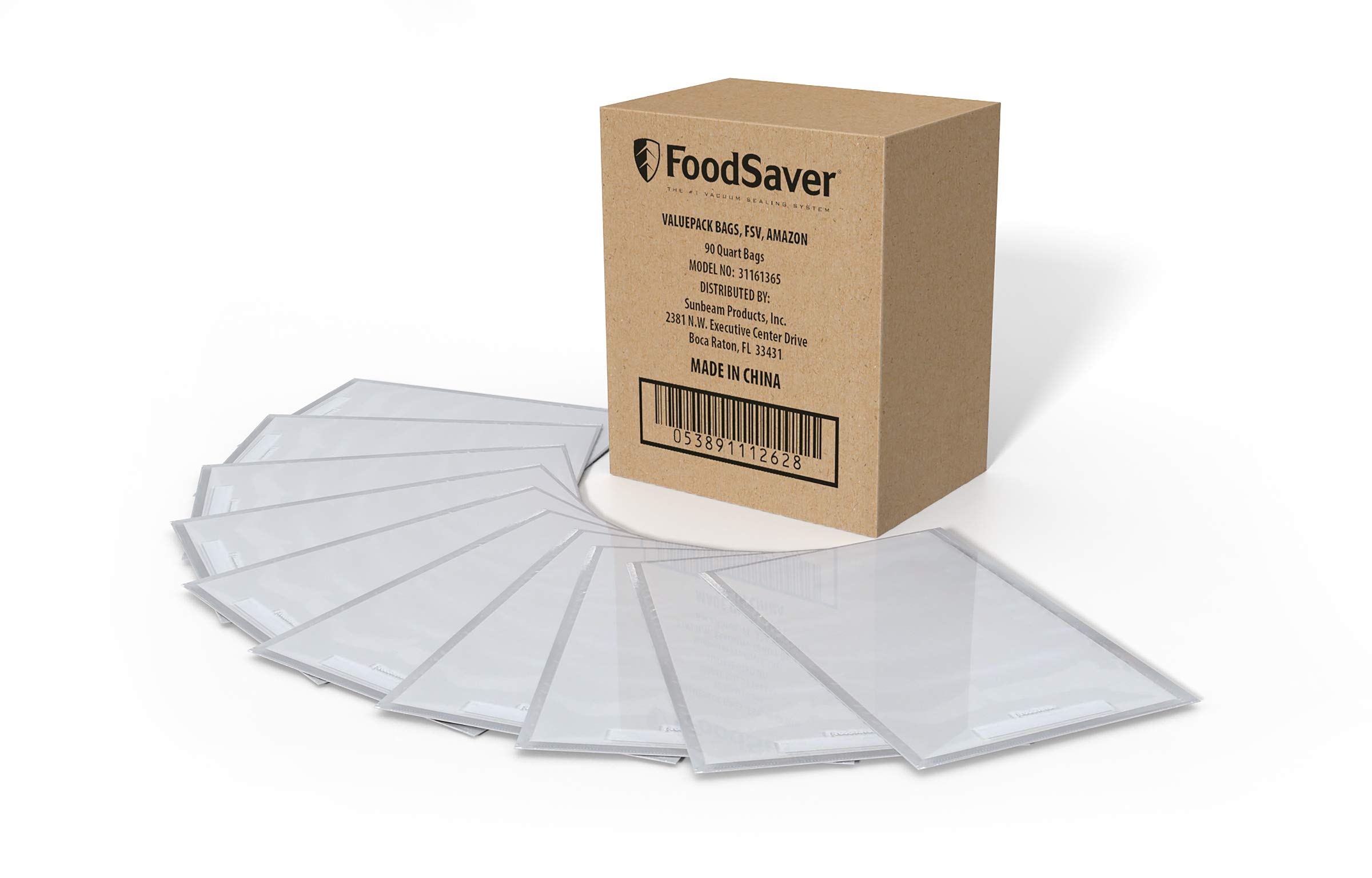 FoodSaver 1-Quart Vacuum Sealer Bags - 90 Count BPA-Free Commercial Grade | Airtight Food Storage, Sous Vide Cooking, Meal Prep & Freezer Organization for Freshness